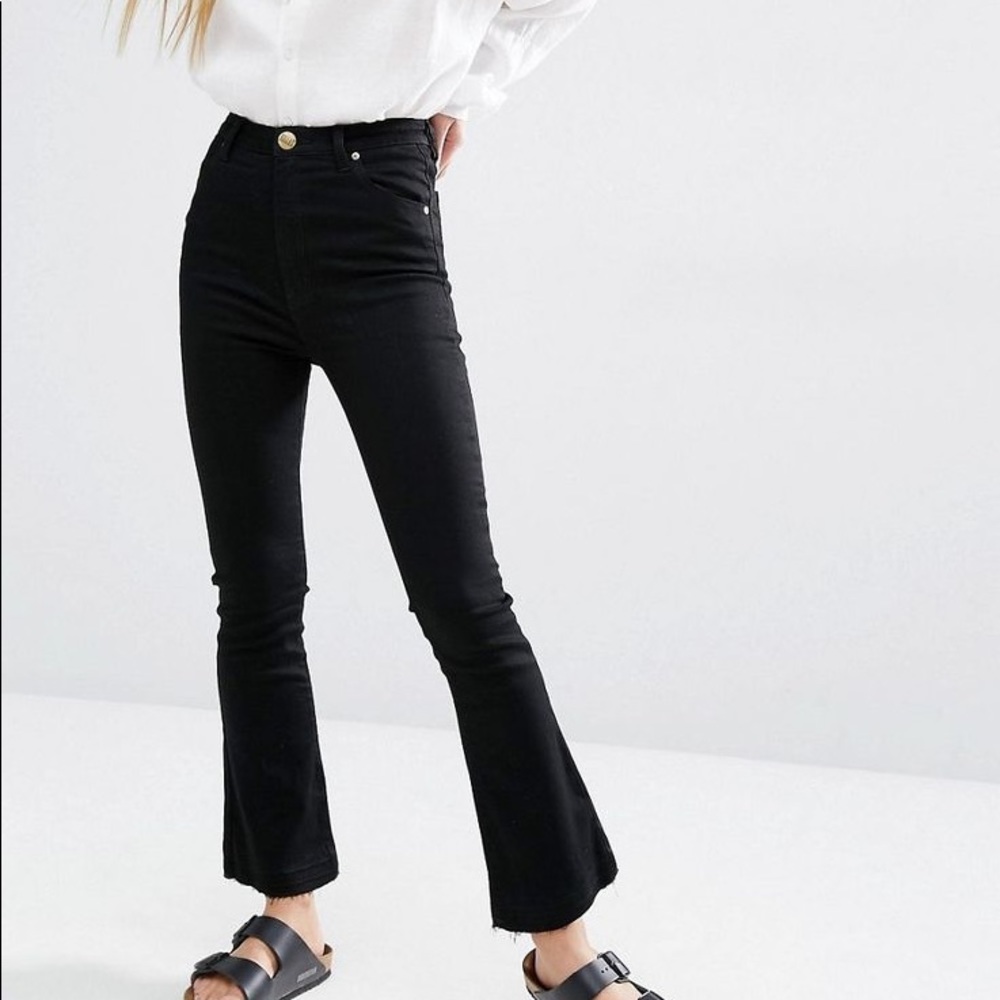 Rolla’s High Rise Waist Eastcoast Boot Flare Bootcut Stretch Black Jeans